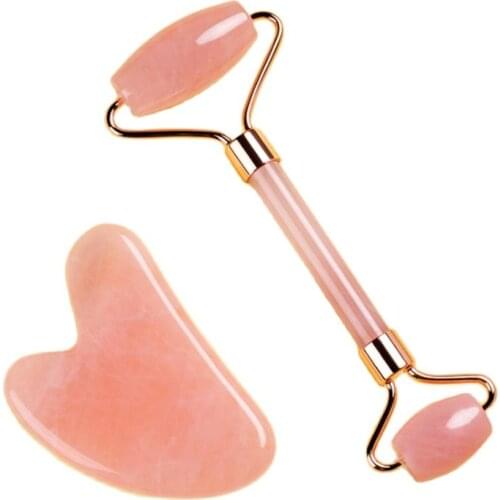 Jade Stone Facial Massage Roller For Face Eye A Class Natural Massager Guasha Scraper Thin Lift Beauty Slimming Tools Roller