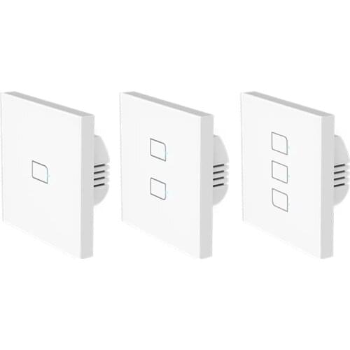 Broadlink TC3 EU Smart Light Switch 1/2/3gang Touch Two Ways Control No Neutral Wire Need Compatible With Aleax Goolge Assistant