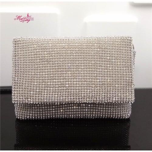 Famous brand design evening bag lady clutch bag bridal party purse rhinestone shoulder bags female shoulder bag women handbag