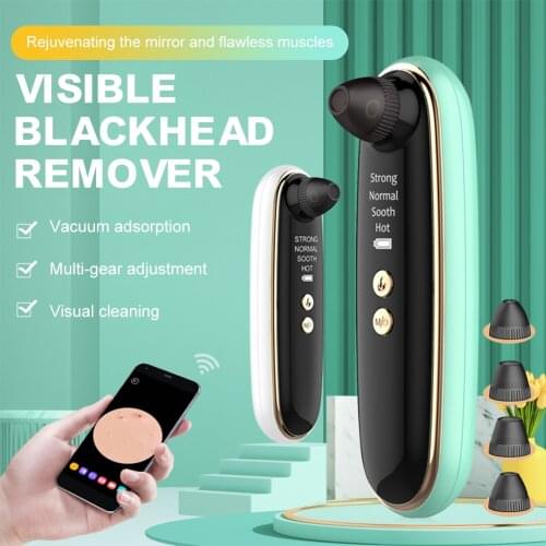 Visible Blackhead Remover Vacuum 3 Adjustable Suction Levels Rechargeable Facial Blackhead Extractor for All Skins