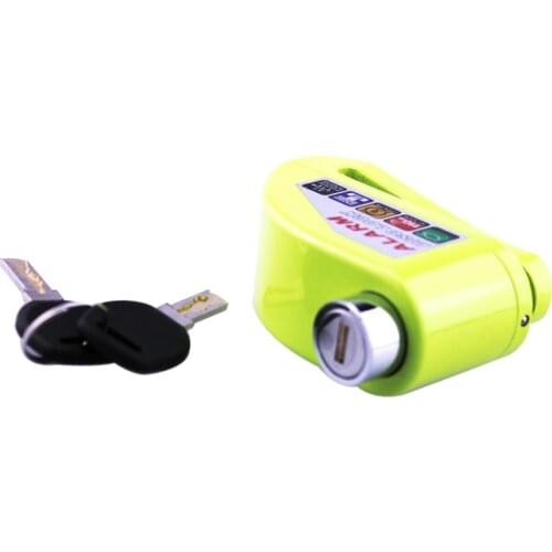 Waterproof Anti Thief Motorcycle Bike Scooter Disc Brake Alarm Lock Green