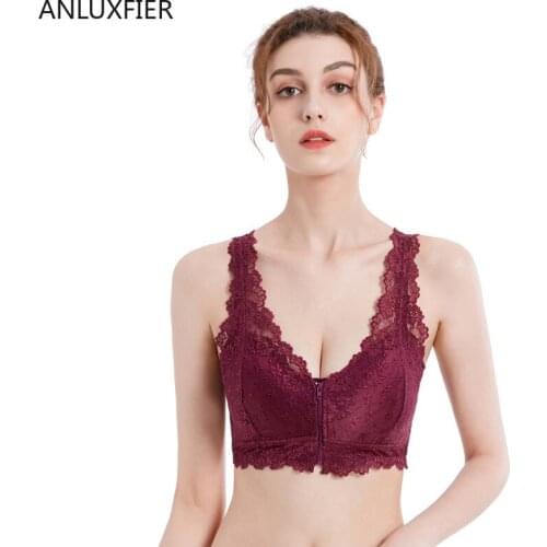 X9013 Lady Lace Pocket Bra Plus Size Clothing for Women Lingerie Lace Bra with Underwire Bra Padding Lady Surgery Pocket Bras