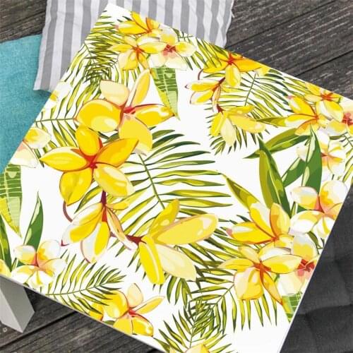 Yellow Flowers Table Sticker For Bedroom Cafe Table Cover Removable Contact Paper Home Decor waterproof Decal Desktop Cover Film