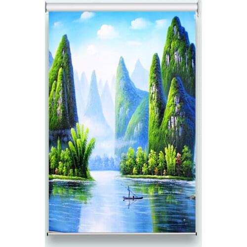 3D Roller Blinds customize High Quality beautiful scenery Living Room bedroom Windows Roller Blinds Curtains