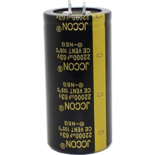63V 22000uF 35x70mm Aluminum Electrolytic Capacitor High Frequency Low ESR -40-105℃ 20% Tolerance Through Hole