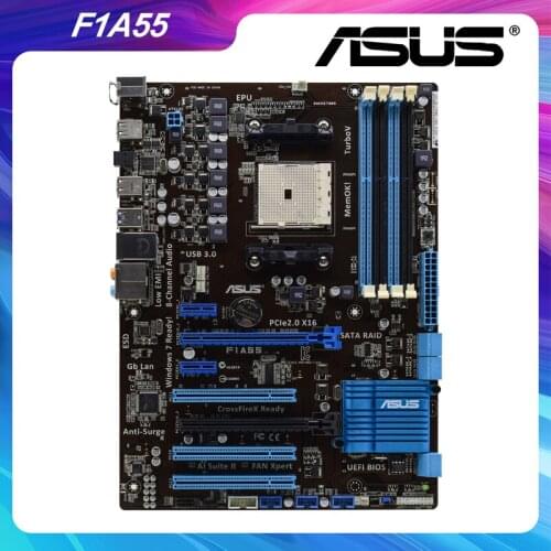 Asus F1A55 Original Motherboard DDR3 A55 Socket FM1 SATA2 USB3.0 ATX 64G Computer Accessories CPU Support