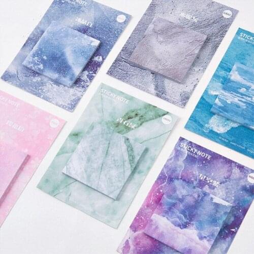 Sky Series Memo Pad Sticky Note Diary Planner 2021 Notepads Students School Stationery Supplies