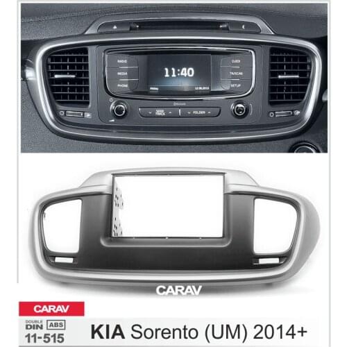 CARAV 11-515 2Din Radio Fascia for KIA Sorento (UM) 2014+ (Left wheel) Stereo Panel Mounting Installation Dash Kit Trim Frame