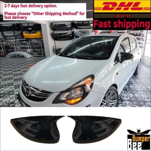 Mirror Cover Opel Vauxhall Corsa D 2006 2007 2008 2009 2010 2011 2012 2013 2014 Accessory Bright Black BATMAN Case CAR Shield
