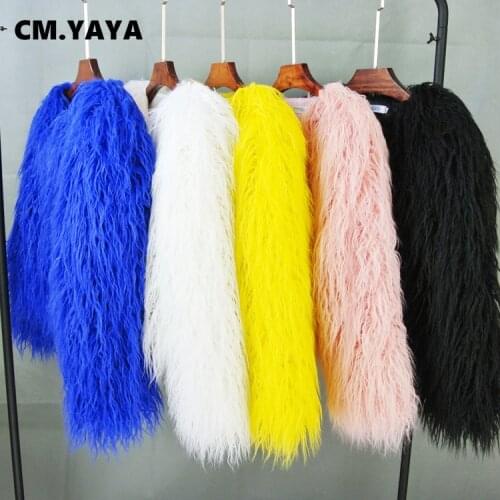 CM.YAYA Long Fur Coats
