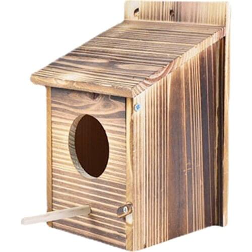 Wooden Wild Bird Nest Box Bird House for Small Birds Sparrows Blue Tit Great Tits Robin – Ready Assembled