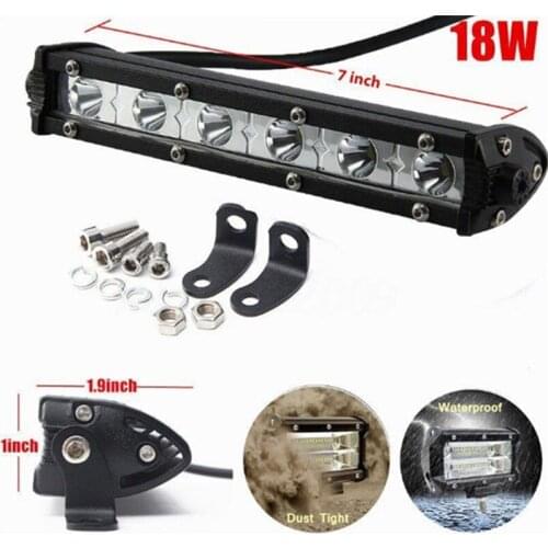 18W 6LED Work Light Bar Driving Lamp Fog Off Road SUV Car Boat Truck 1set 7 Inch