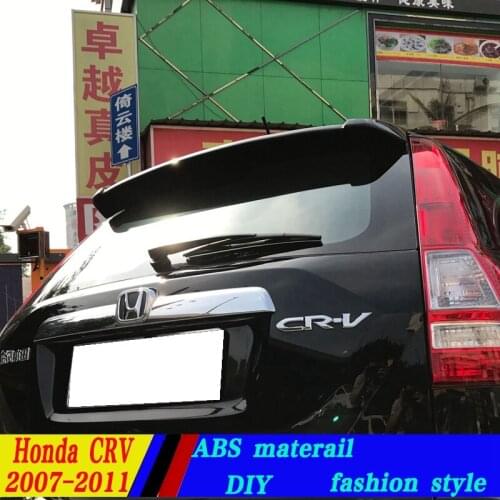 Use for honda CRV Spoiler 2007-2011 CRV roof Spoiler High Quality ABS Material Car Rear Wing paint color spoiler for CRV