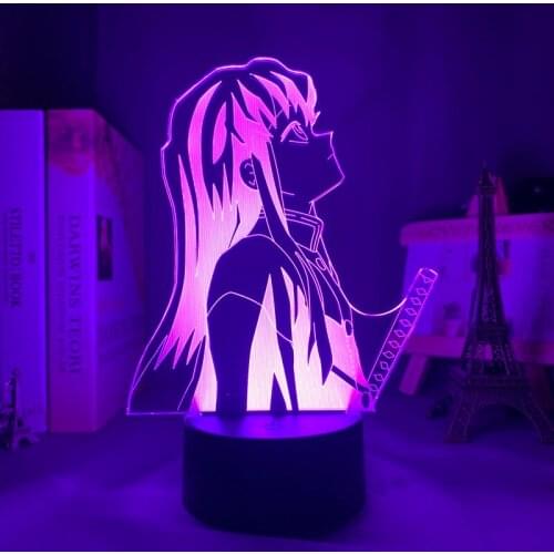 Kimetsu no Yaiba Muichiro Tokito Led Night Light for Bedroom Decor Gift Nightlight Anime 3d Lamp Muichiro Tokito Demon Slayer
