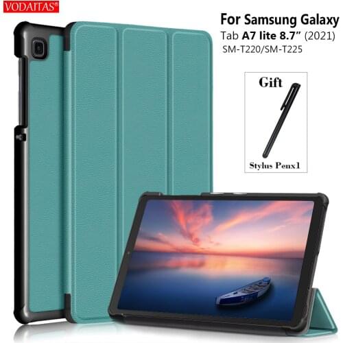 Tablet Case For Samsung Galaxy Tab A7 Lite 8.7 Inch SM-T7220 Flip Cover PU Leather Shockproof Folding Stand Tablet Cases
