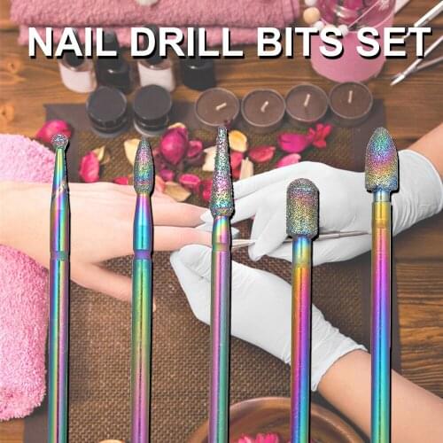 Metal Nail Drill Bit Electric Manicure Tools Pedicure Files Nail Drill Bits Set Nail Art Tool for Removing Nail Polish