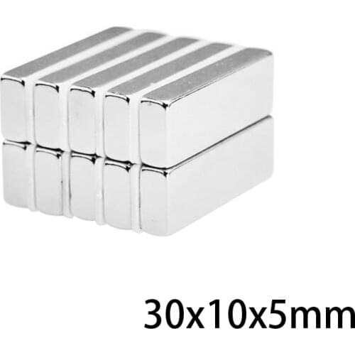 2/5/10/20/30PCS 30x10x5 Search Major Quadrate Magnet 30mm*10mm Powerful Magnets 30x10x5mm Strong Neodymium Magnets 30*10*5