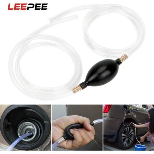 LEEPEE Water Oil Transfer Pump Syphon Petrol Diesel Liquid Manual Pump Car Fuel Gas Pump PVC Pipe Auto Accessories