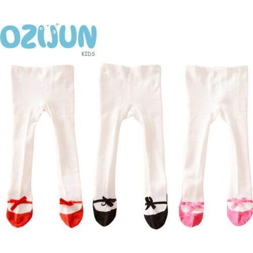 New Baby Girls Anti-slip Pantyhose Velvet Bow Baby Girls Tight 0-3 Years 3 Color Childrens Pantyhose Kids Girls Tights