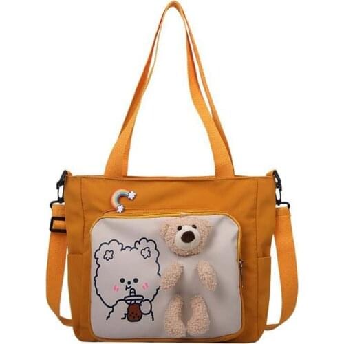 New Preppy style women Brand bags Cartoon Bear cross body bag woman Fresh Girls cute bag Korean Fashion Students kawaii bag