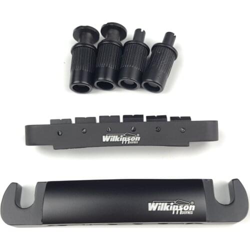 Original Wilkinson Black Tune-O-Matic Style Electric Guitar Bridge For LP SG Guitar WOGT1+WOGB2