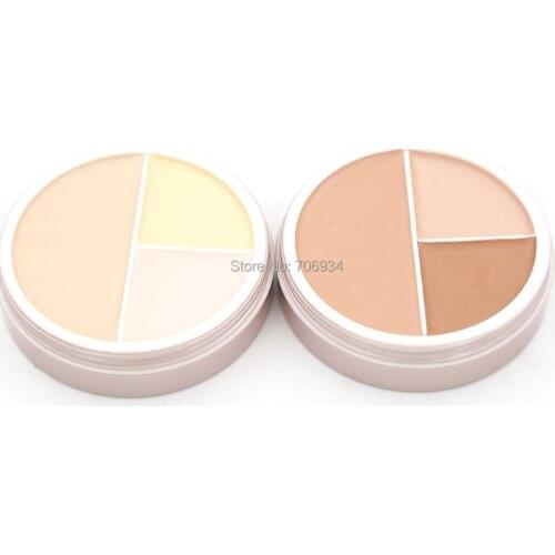 Concealer Contour Palette 1 pcs 3 color Cream Concealer Makeup 16 g Full Size