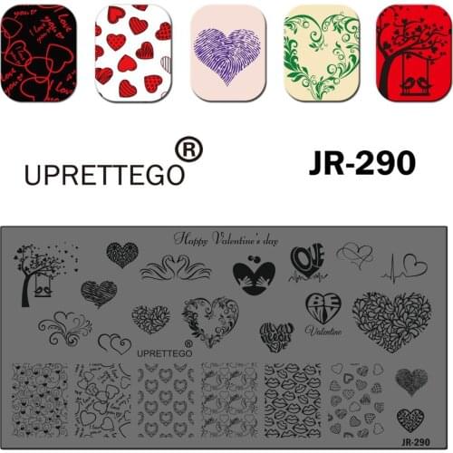 2020 Stainless Steel Stamping Plate Template Dangle Plant Fashion Lady Valentine Snow Flake Mountain Koala Nail Tool JR281-290