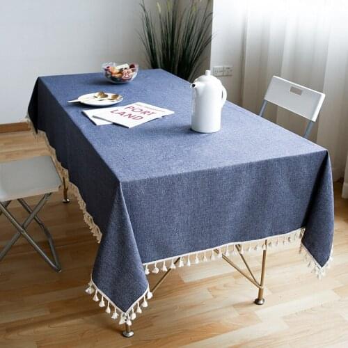 Table Cloths for Rectangular Table Cloths for Home Fabric Wedding Decoration Table for Parties Linen Tablecloth with Embroidery