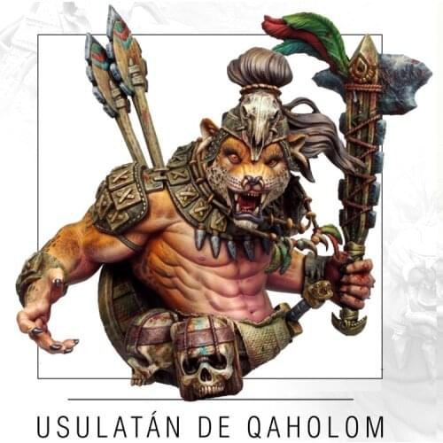 Resin Model bust GK USULATAN DE QUAHOLOM Grizzly Warrior Fantasy theme Unassembled and unpainted kit