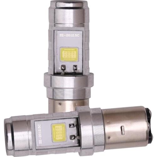 BA20D LED Motorcycle Headlight Hi/Lo Beam Moto Bulb 1200LM For Motorbike Scooter Moped Headlamp Fog Lights 6000K White 12V