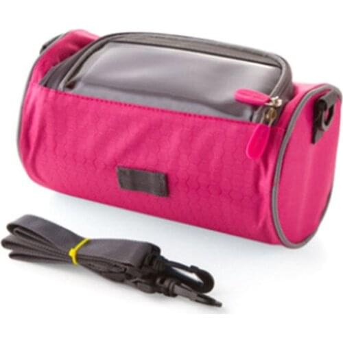 Waterproof Bicycle Handlebar Bag with Transparent Pouch and Adjustable Strap Hig X3UA