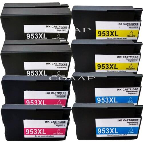 Refilled Ink Cartridge for hp953 XL BK C M Y for HP 7740 8210 8710 8715 8720 8725 8728 8730 8740 Printer