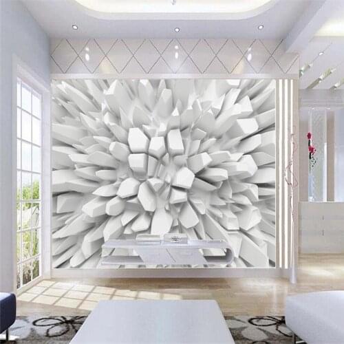 Beibehang Painting Home Decor pointed solid geometry Murales De Pared 3d Wallpaper Hotel Background Modern Mural for Living Room