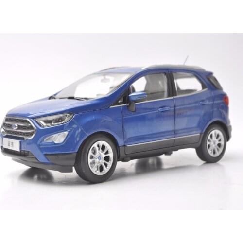 1:18 Diecast Model for Ford ECOSPORT 2018 Blue Mini SUV Alloy Toy Car Miniature Collection Gifts