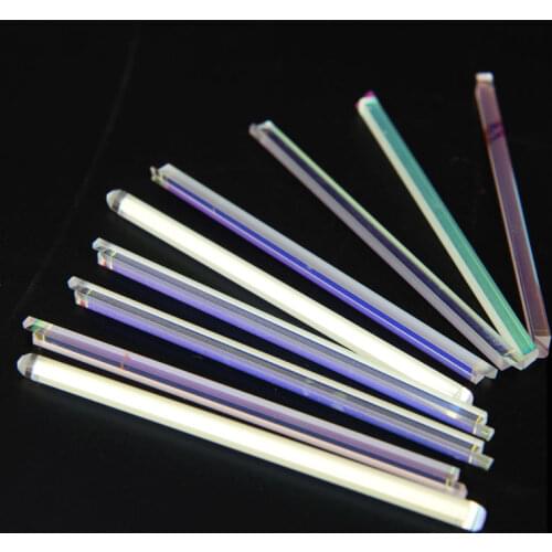 10PCS Defective Long Optical Glass Prism Crafts Decorative RGB Prisma Rainbow Glass DIY Decoration