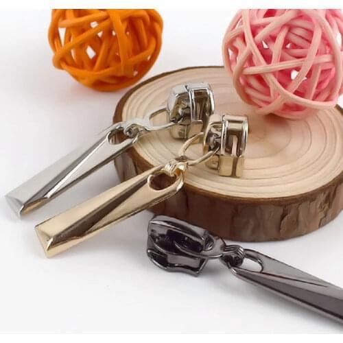 5# Metal Zippers Head Sliders Gold Silver Black Zippers For DIY Handmake Sewing Zipper Head Jacket Pants Accessories