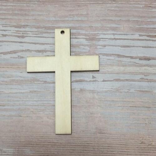 50 laser cut wood cross necklace wood carving decoration