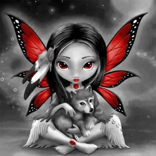 5D DIY Full Drill Flower Fairy Diamond Painting Rhinestone Picture Crafts Diamond embroidery Cross stitch Diamond mosaic paint