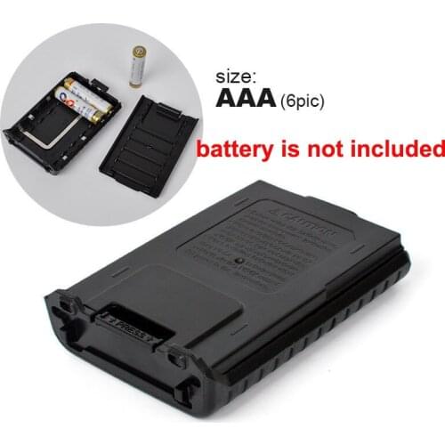 Banggood Extended 6x AAA Battery Case Pack Shell For Baofeng 1800mAh Battery UV-5R UV5R 2 Way Dual Radio Walkie Talkie