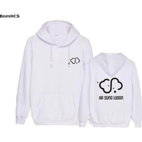 BomHCS Kpop WANNA ONE MY MOMENT Cotton Pullovers Hoodies Unisex Printed Sports Tops Outwear (Black Pink White )