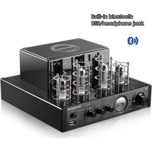 Black Nobsound MS-10D MKII Bluetooth/USB/headphone HIFI Stereo AMP audio amplifier 25W*2 Vaccum Tube AMP 110V-240V