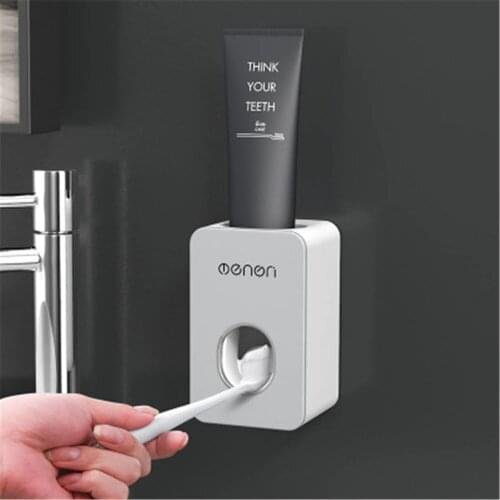 Children Auto Toothpaste Dispenser Family Toothpaste Squeezer Wall Mount Dust-Proof Toothbrush Holder Tools for Bathroom Lovers