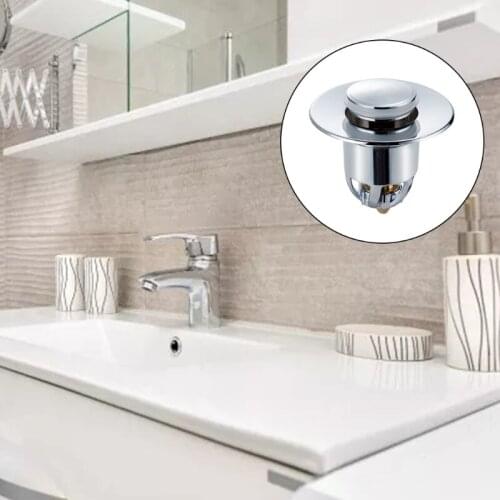 M17D Wash Basin Drain Filter Stainless Steel Bounce Core Sink Stopper Plug Strainer
