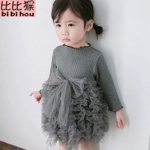 Baby girl long sleeve party Toddler Princess Dress for girls birthday tutu winter casual Dress girls cotton Infant vestidos 2 4