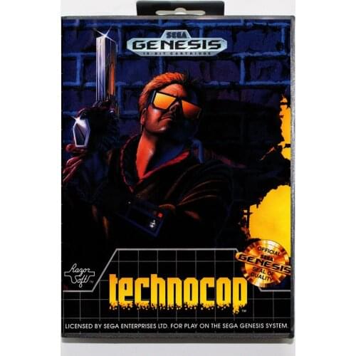 Technocop 16bit MD Game Card For Sega Mega Drive/ Genesis with Retail Box