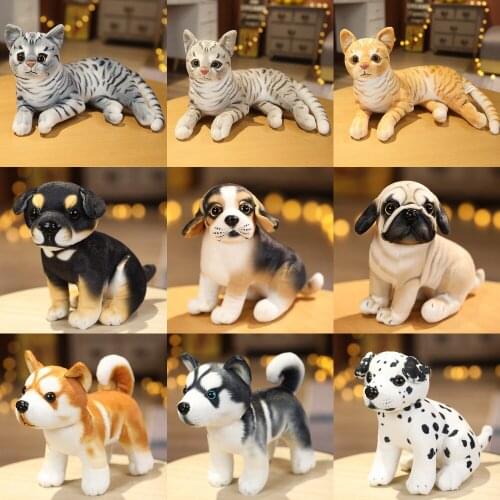 Simulation Shiba Inu Puppy Plush Doll Stuffed Husky Akita Dog Plush Toy Cute Pet Baby Dolls Birthday Gifts Creative Home Decor