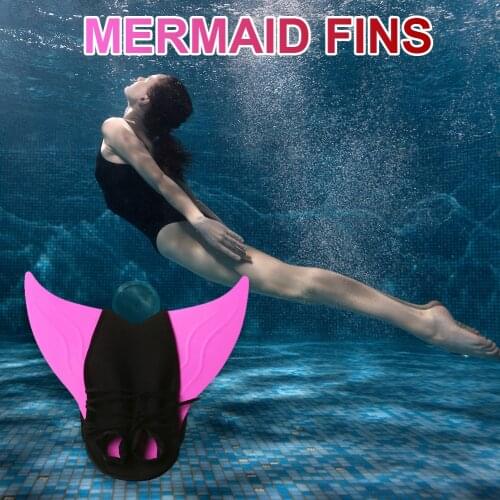 Boy Girl Mermaid Fins Comfortable Whale Tail Feet Shoes Diving Flipper Swimming Training Monofin Gear Silicone Flippers
