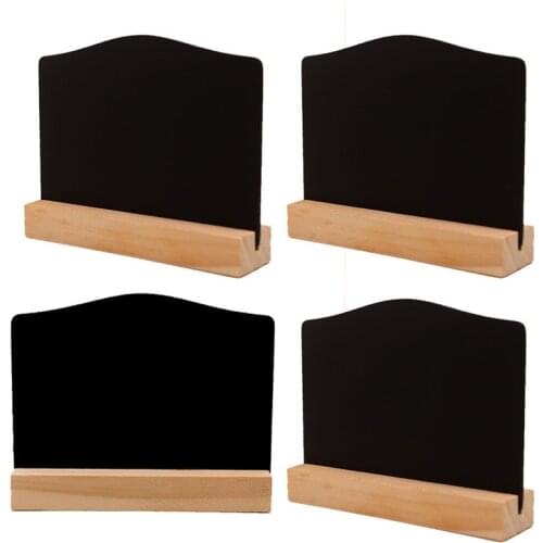 2pcs Creative Small Blackboard Decoration Wooden Message Board Used for Wedding Cards Birthday Parties Events Homes Bars