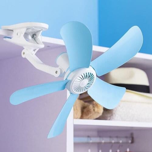 Mini Electric Fan 5 Leaves Clip Breezer Cooler Stroller s Multifunction Wall hanging Table Folder ITAS6632A