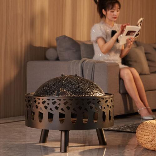 Multifunctional Household Fire Pit for Heating Grilling Indoor Outdoor BBQ Smokeless Carbon Stove